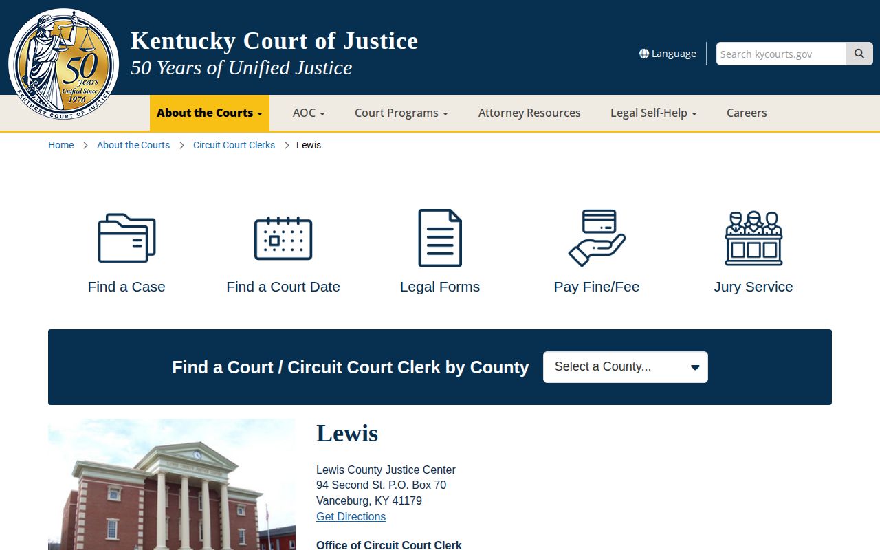 Lewis County court source for arrest and booking disposition