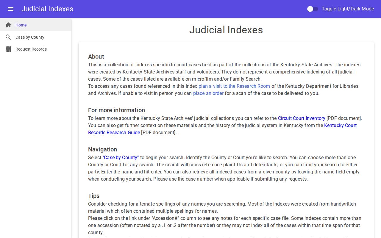 Lewis County warrant record historical judicial index search